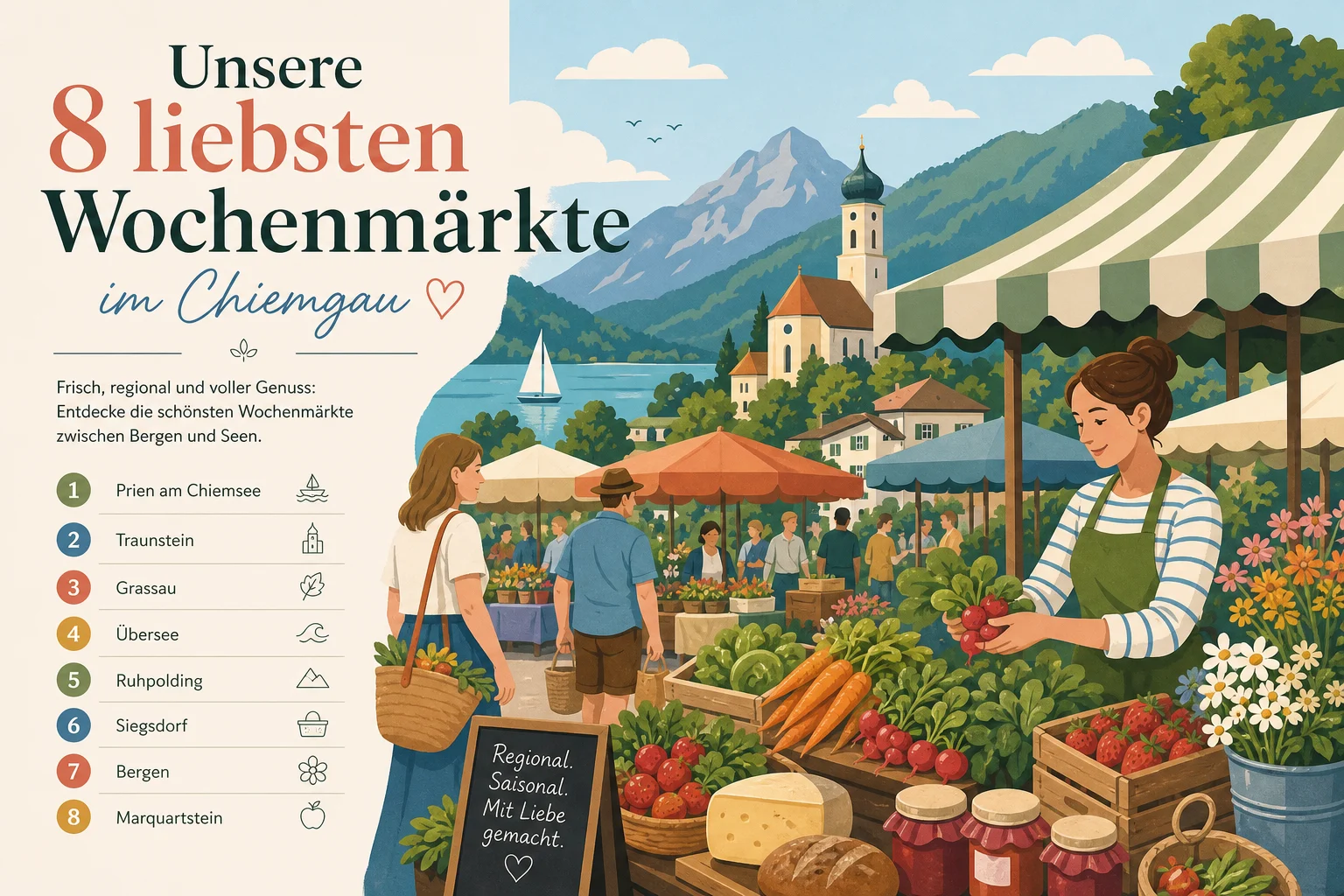 Unsere 8 liebsten Wochenmärkte im Chiemgau