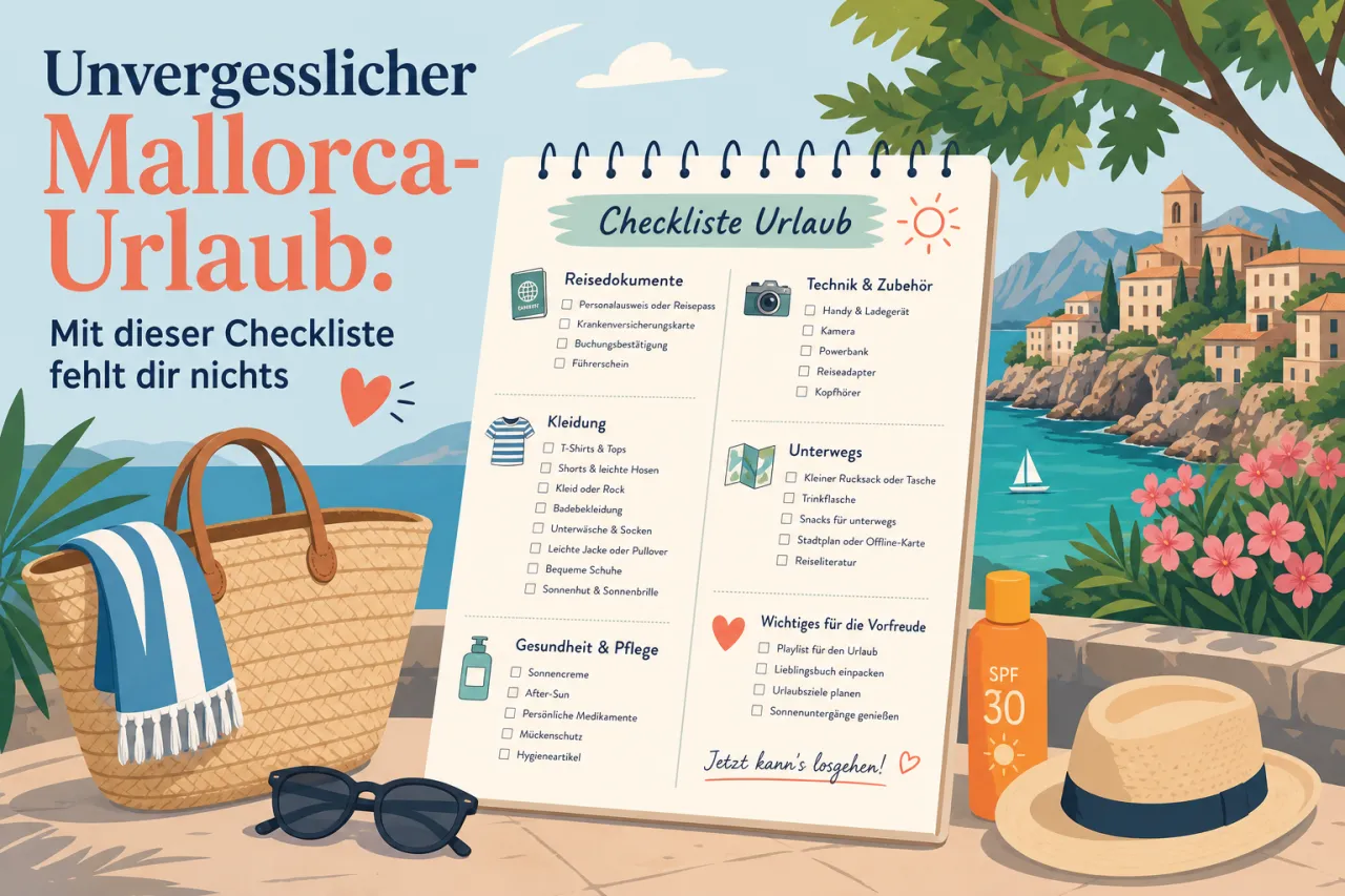 Unvergesslicher Mallorca-Urlaub: Mit dieser Checkliste fehlt dir nichts