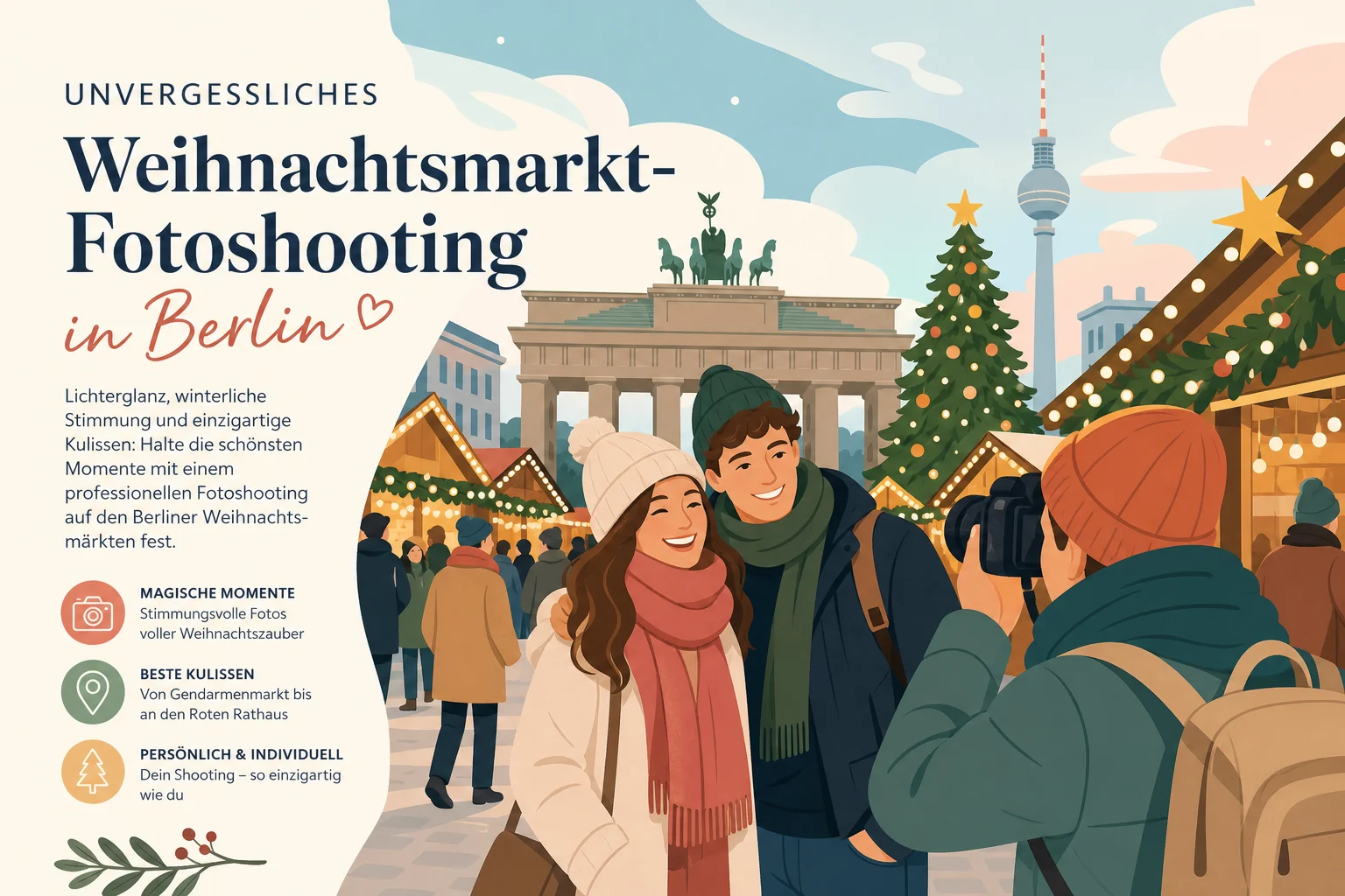 Weihnachtsmarkt-Fotoshooting in Berlin