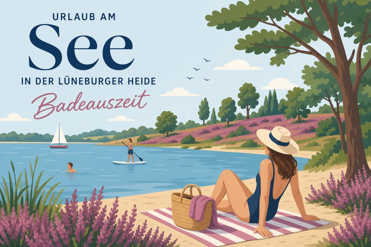 Urlaub am See in der Lüneburger Heide: Badeauszeit