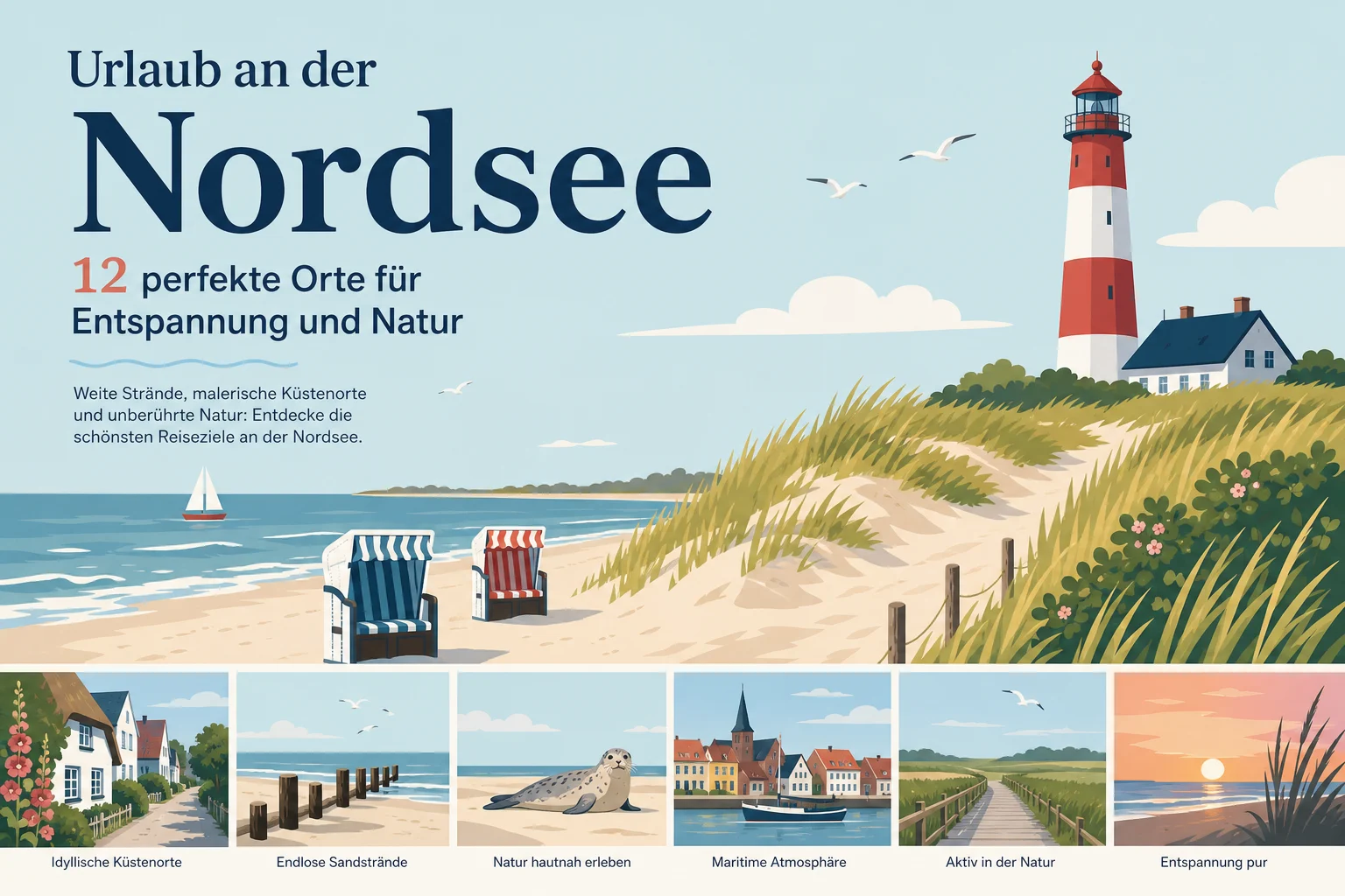 Urlaub an der Nordsee: 12 perfekte Orte für Entspannung und Natur