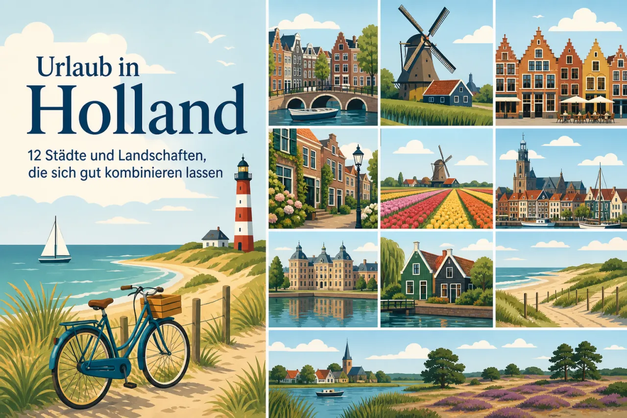 Urlaub in Holland: 12 Städte und Landschaften, die sich gut kombinieren lassen