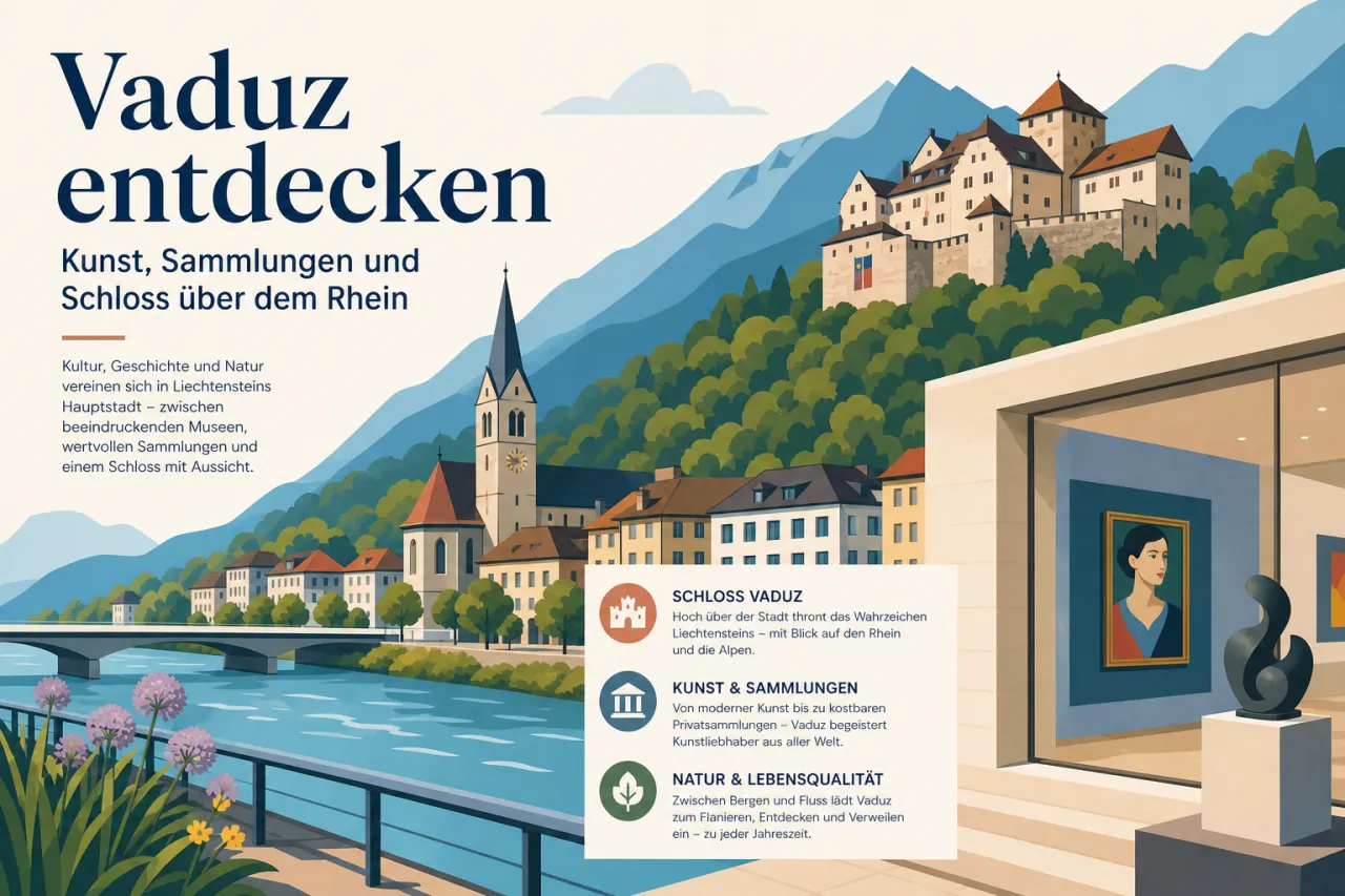 Vaduz entdecken — Kunst, Sammlungen und Schloss über dem Rhein