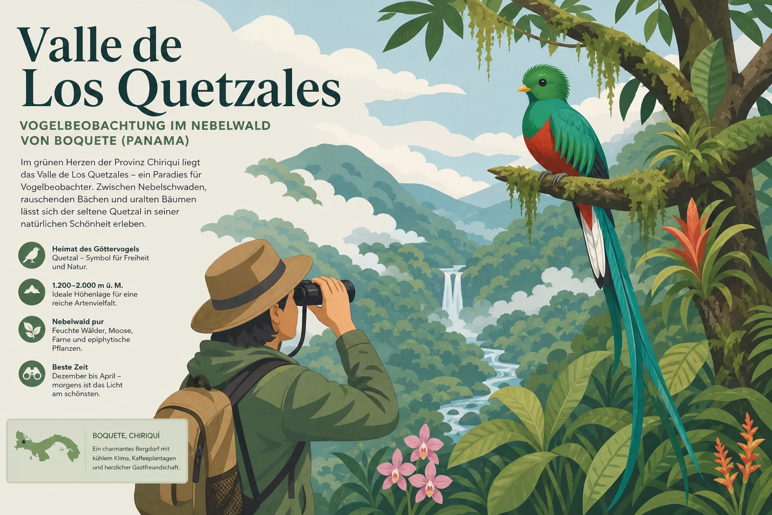 Valle de Los Quetzales: Vogelbeobachtung im Nebelwald von Boquete