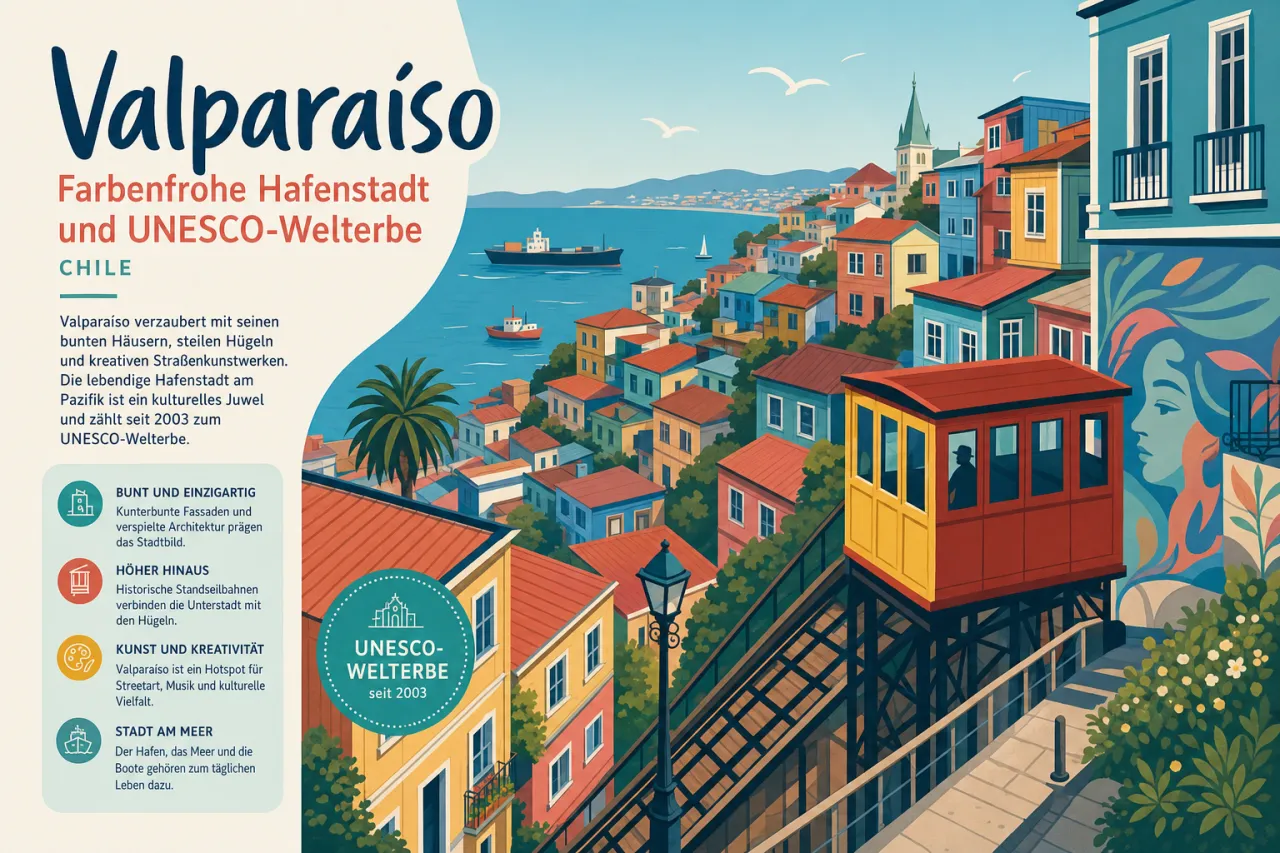 Valparaíso: Farbenfrohe Hafenstadt und UNESCO-Welterbe