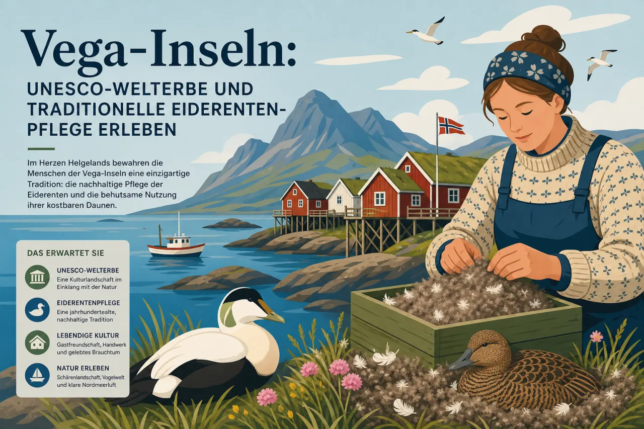 Vega-Inseln: UNESCO-Welterbe und traditionelle Eiderentenpflege erleben