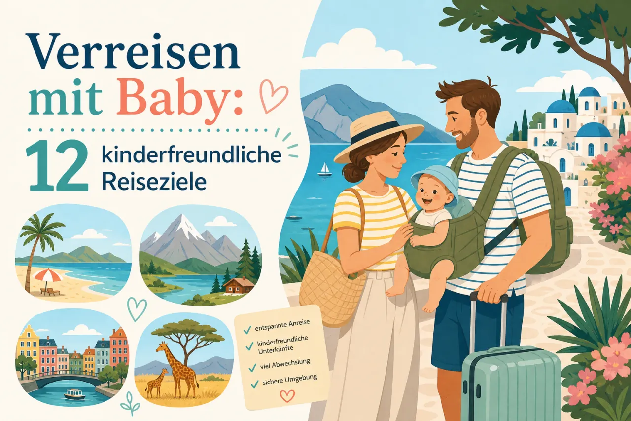 Verreisen mit Baby: 12 kinderfreundliche Reiseziele