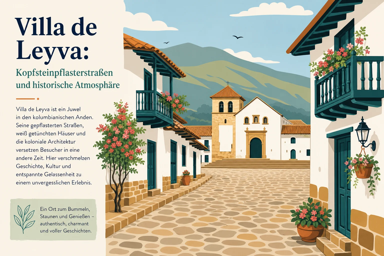 Villa de Leyva: Kopfsteinpflasterstraßen und historische Atmosphäre