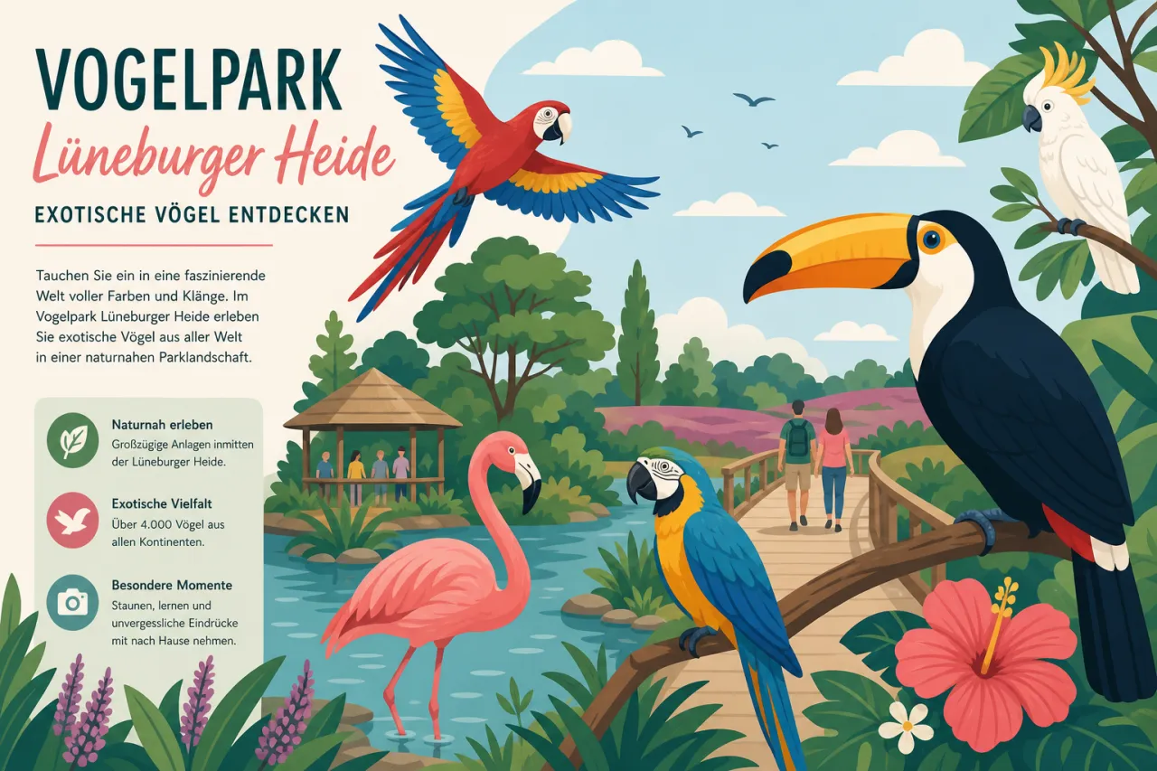 Vogelpark Lüneburger Heide: exotische Vögel entdecken