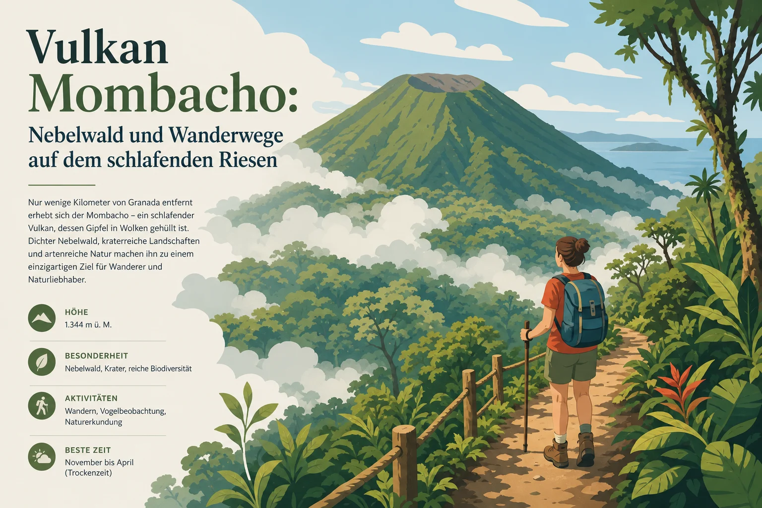 Vulkan Mombacho: Nebelwald und Wanderwege auf dem schlafenden Riesen