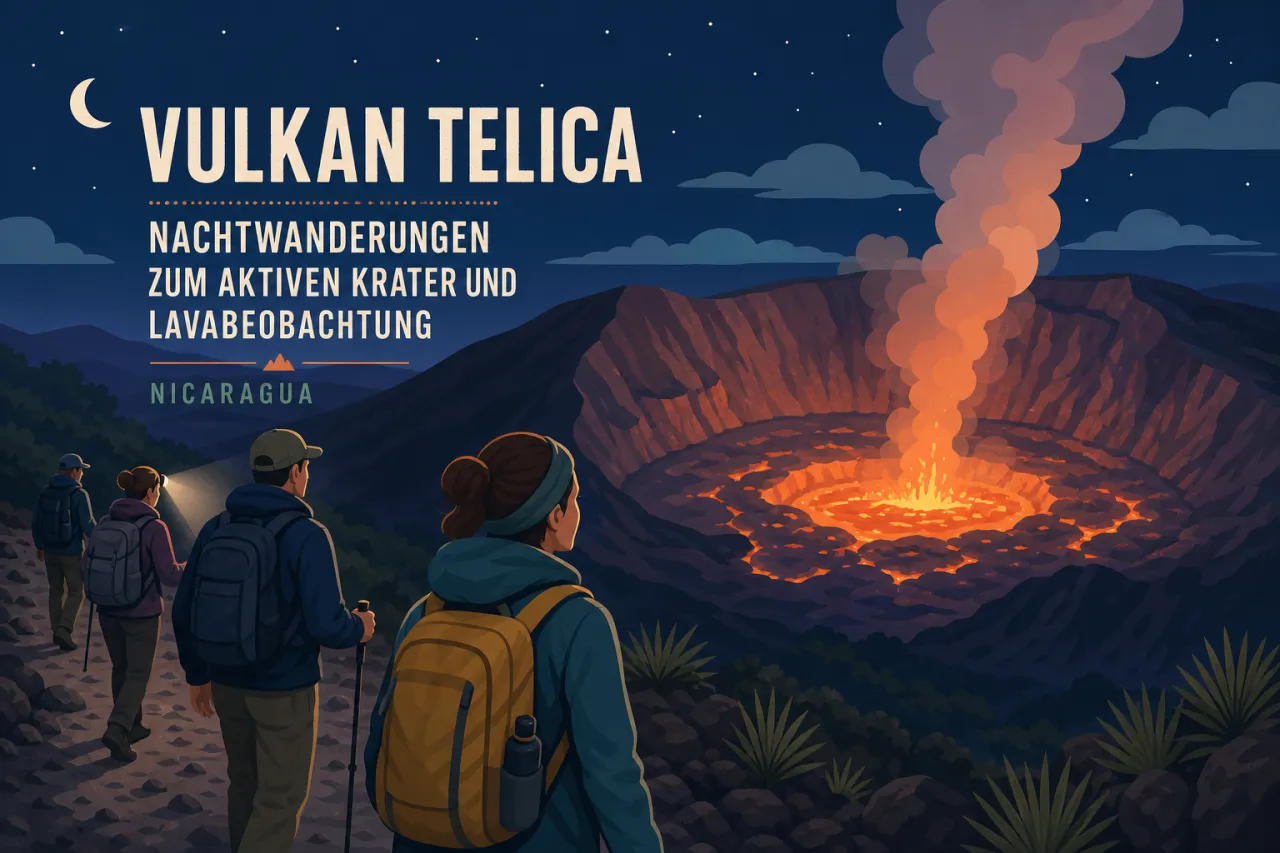 Vulkan Telica: Nachtwanderungen zum aktiven Krater und Lavabeobachtung