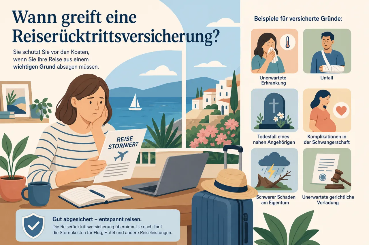 Wann greift eine Reiserücktrittsversicherung?