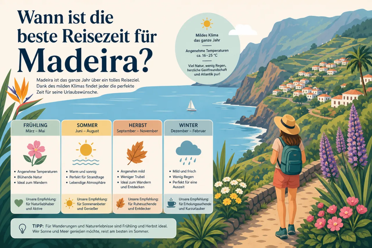 Wann ist die beste Reisezeit für Madeira?