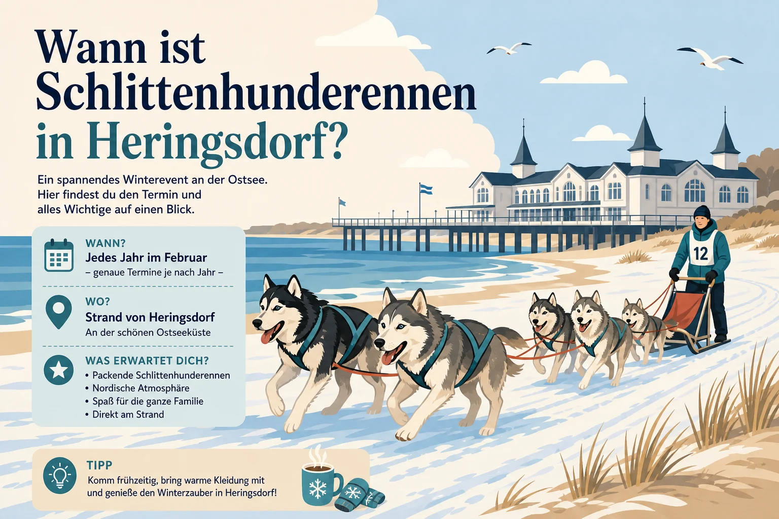 Wann ist Schlittenhunderennen in Heringsdorf?