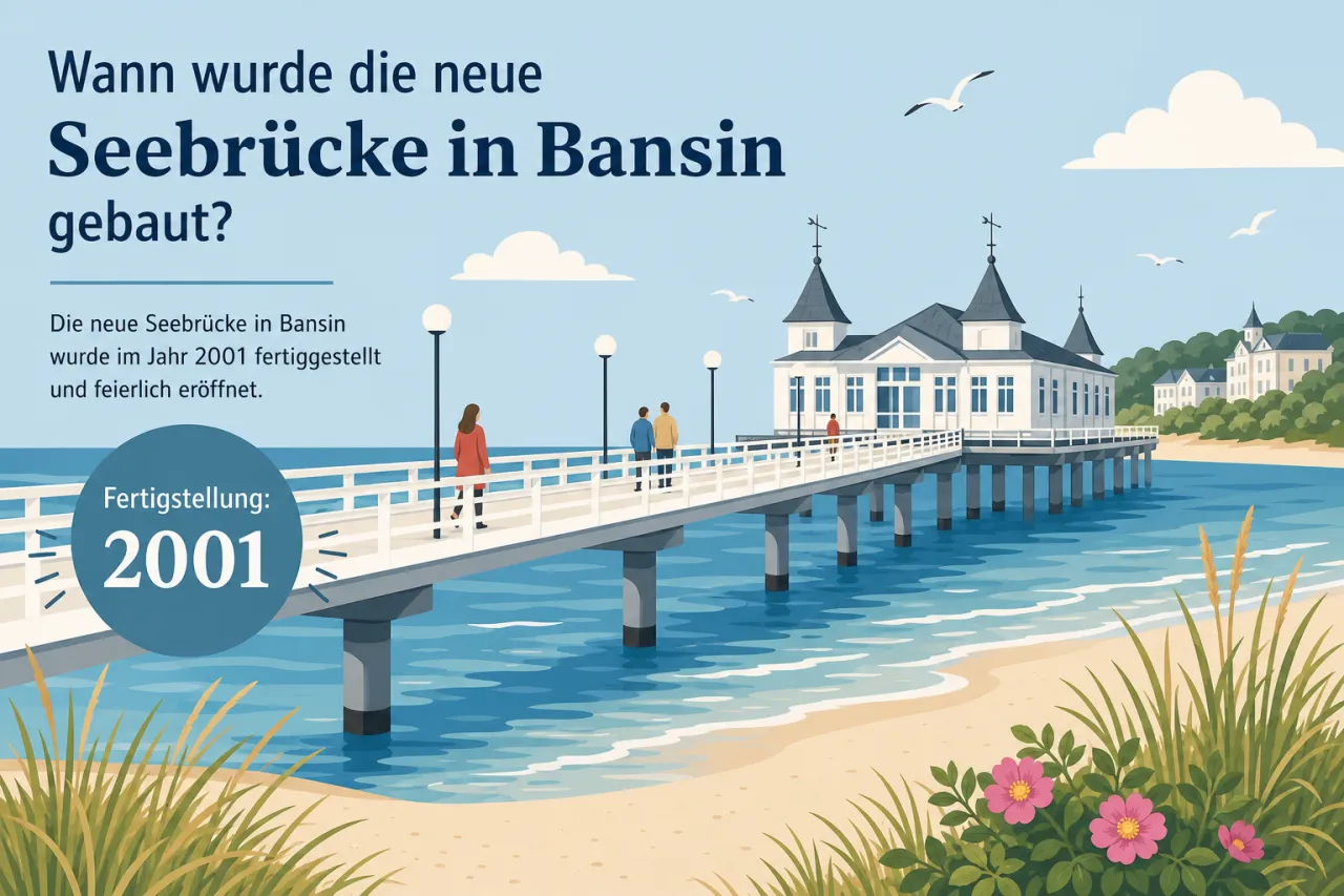 Wann wurde die neue Seebrücke in Bansin gebaut?