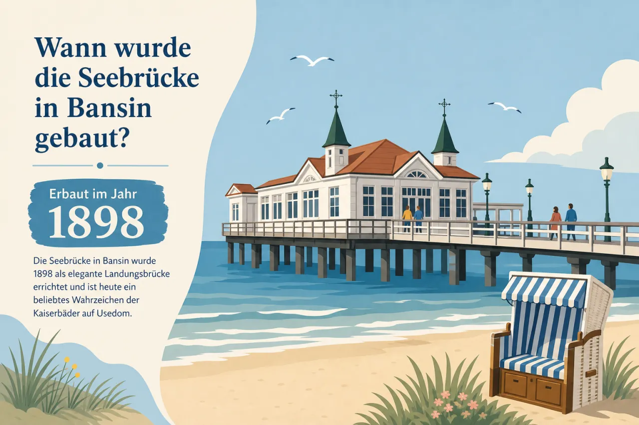 Wann wurde die Seebrücke in Bansin gebaut?
