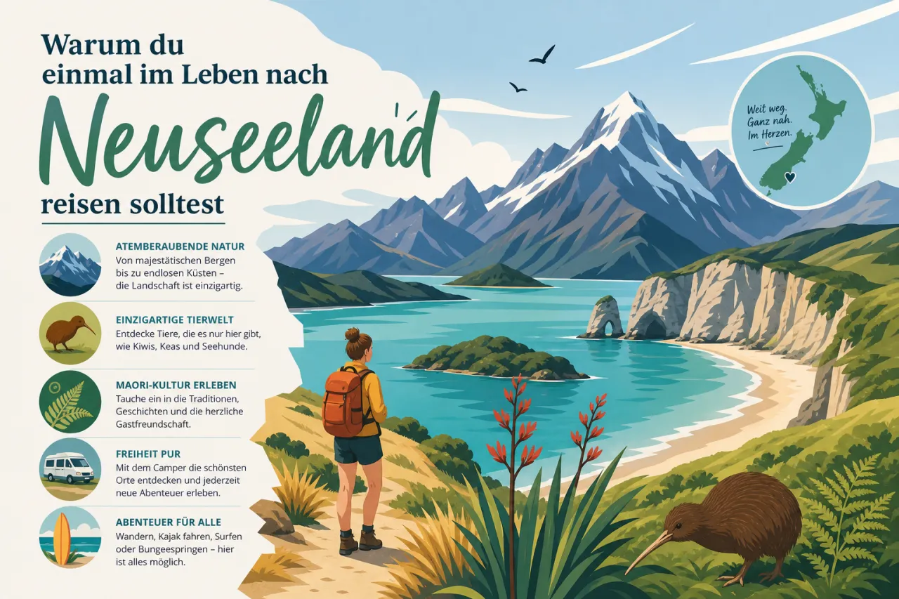 Warum du einmal im Leben nach Neuseeland reisen solltest