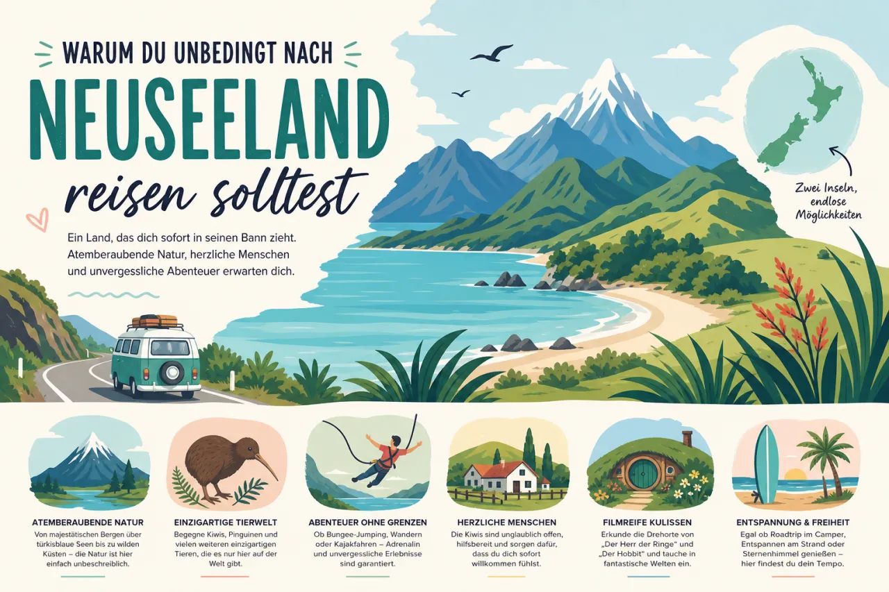 Warum du unbedingt nach Neuseeland reisen solltest