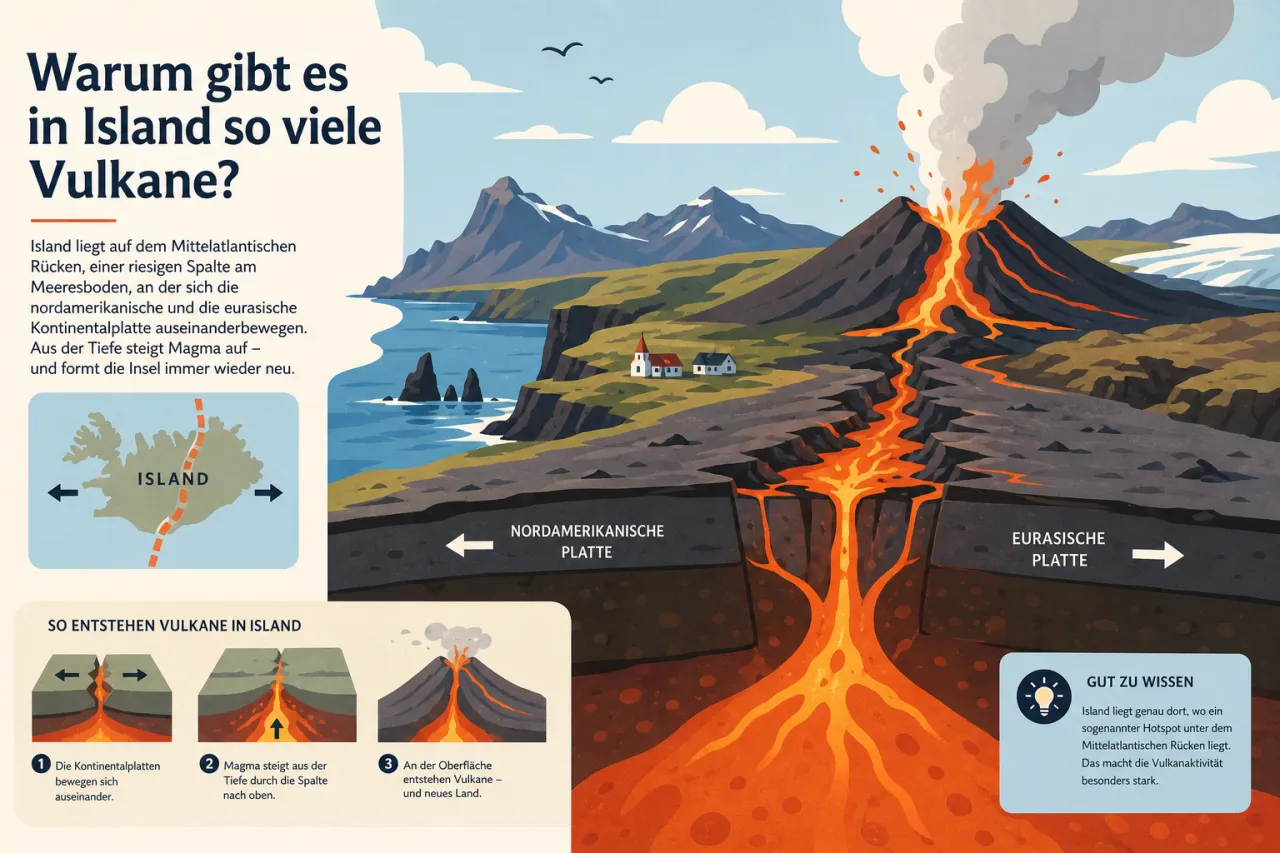 Warum gibt es in Island so viele Vulkane?