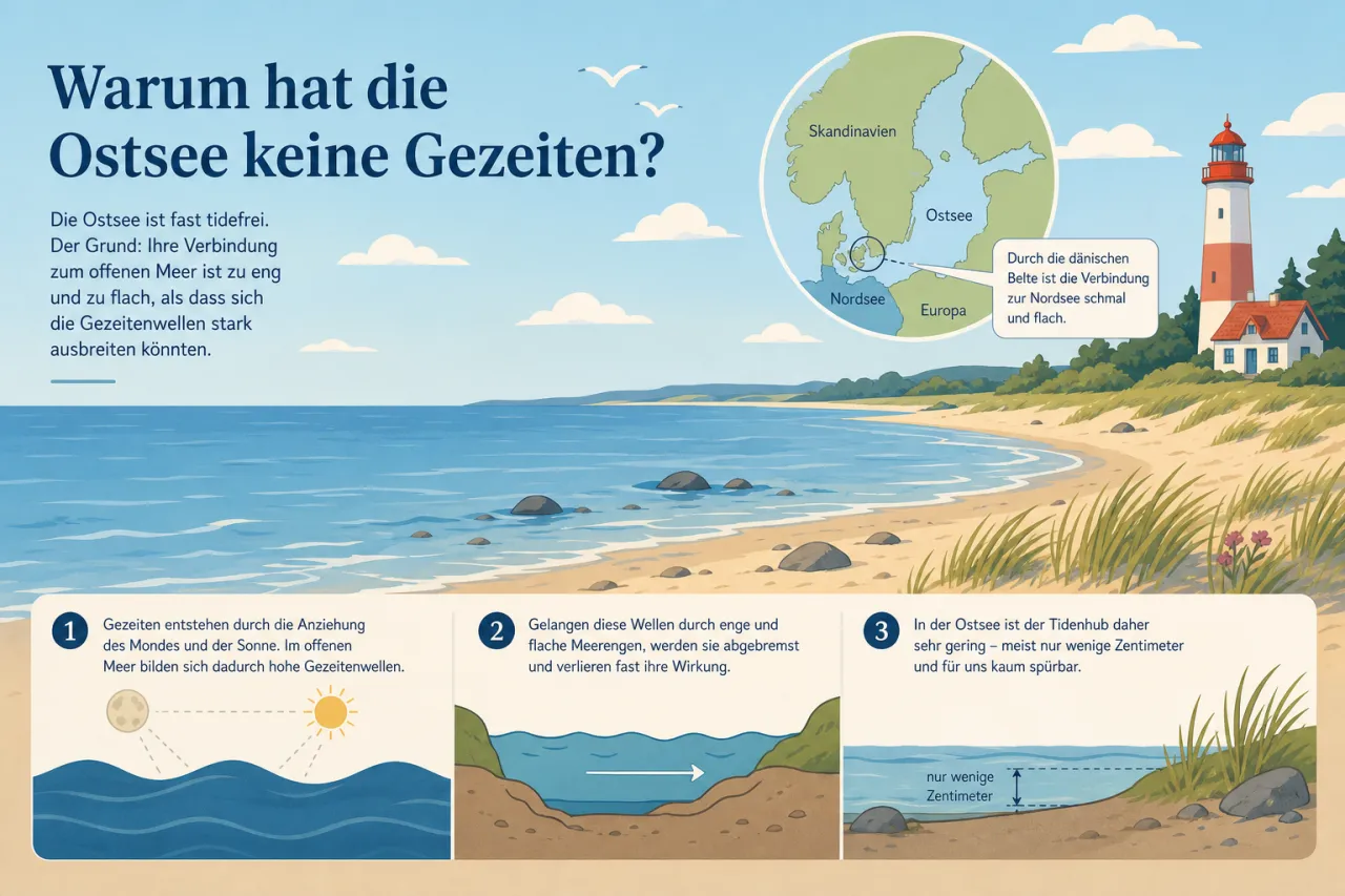 Warum hat die Ostsee keine Gezeiten?
