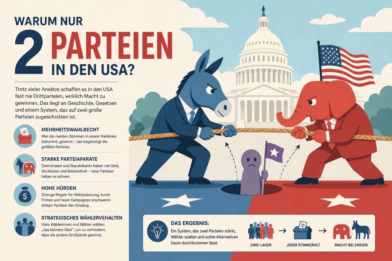 Warum nur 2 Parteien in den USA?