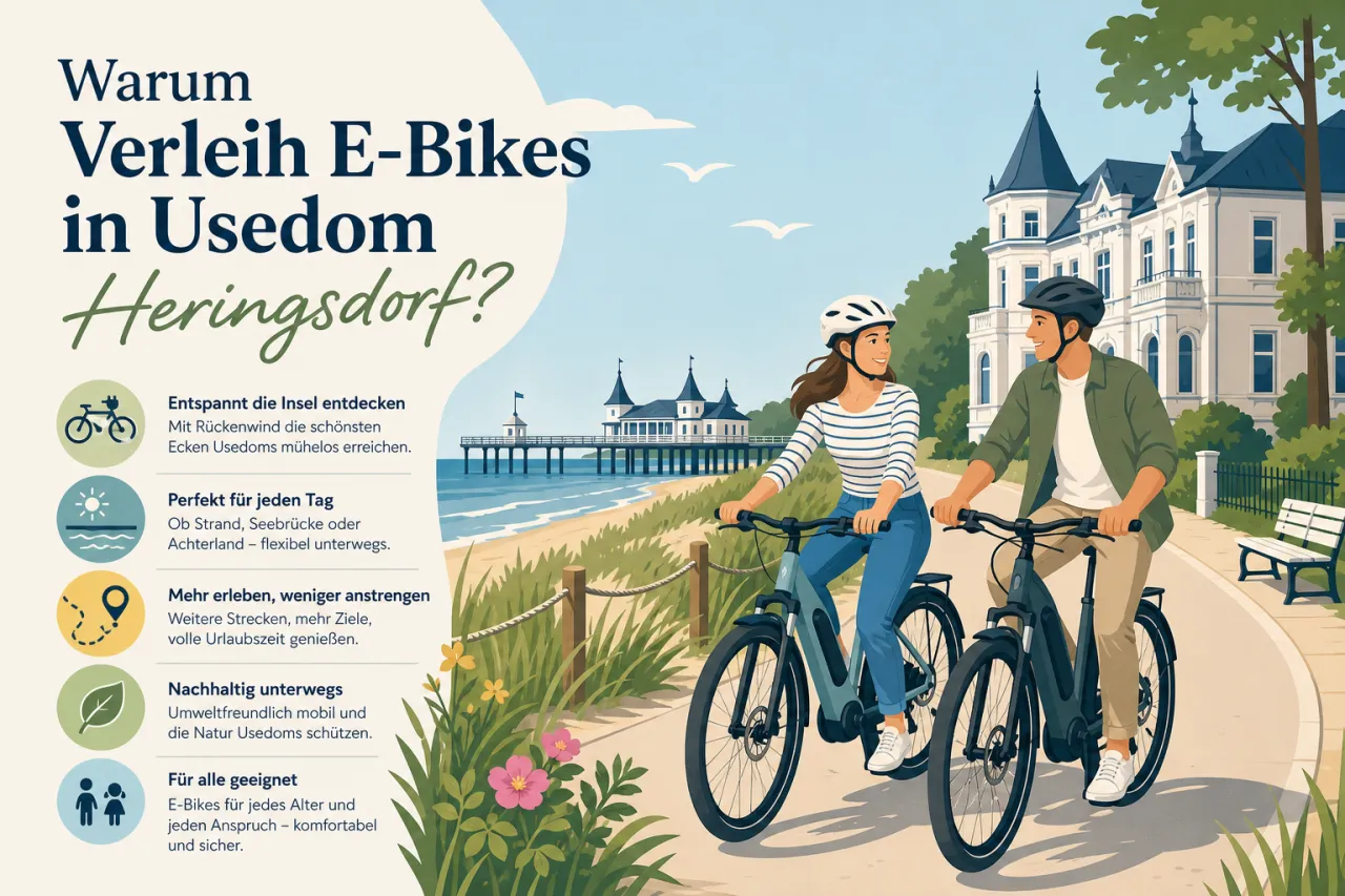 Warum Verleih E-Bikes in Usedom Heringsdorf?