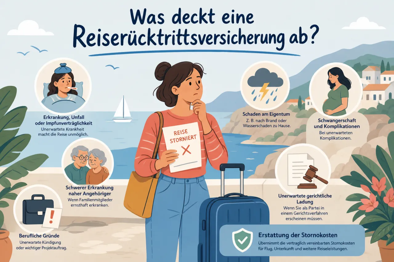 Was deckt eine Reiserücktrittsversicherung ab?