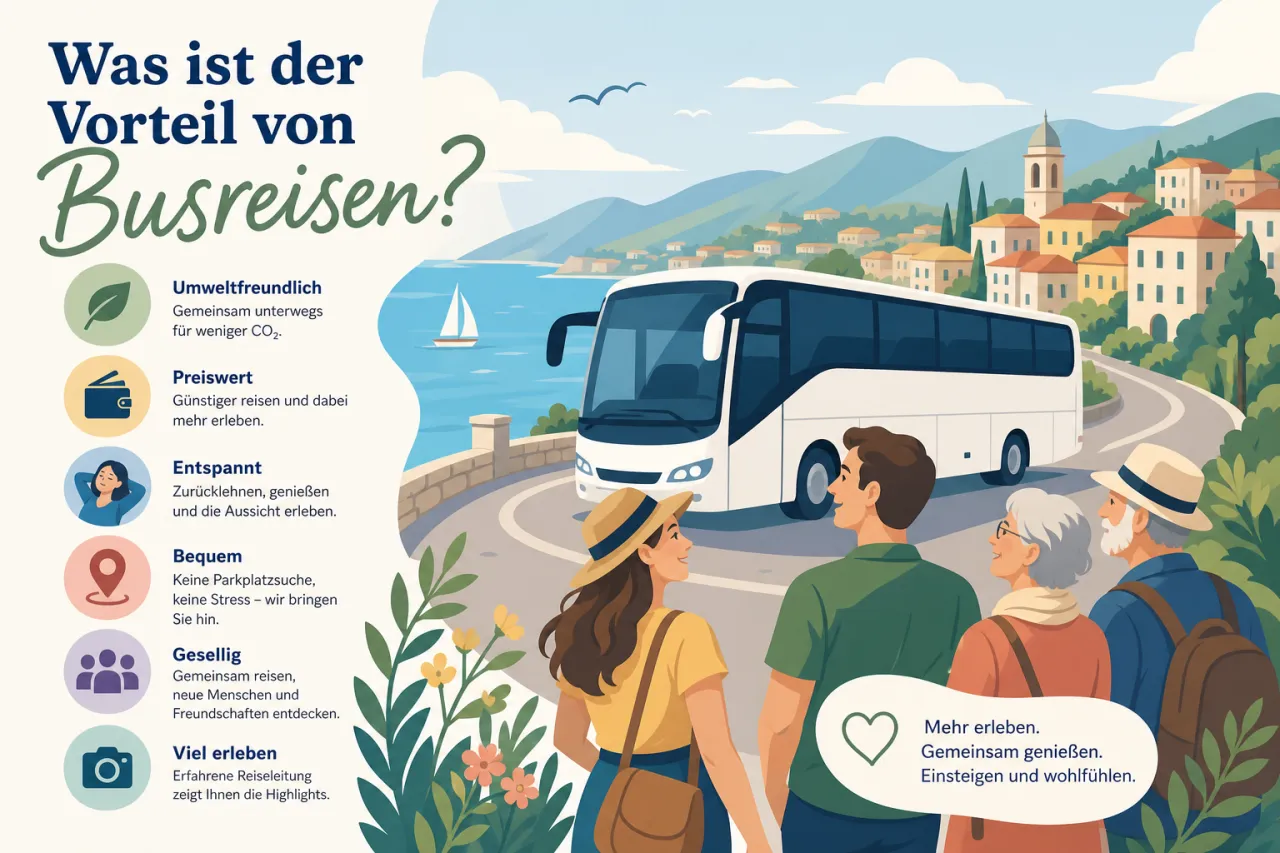 Was ist der Vorteil von Busreisen?
