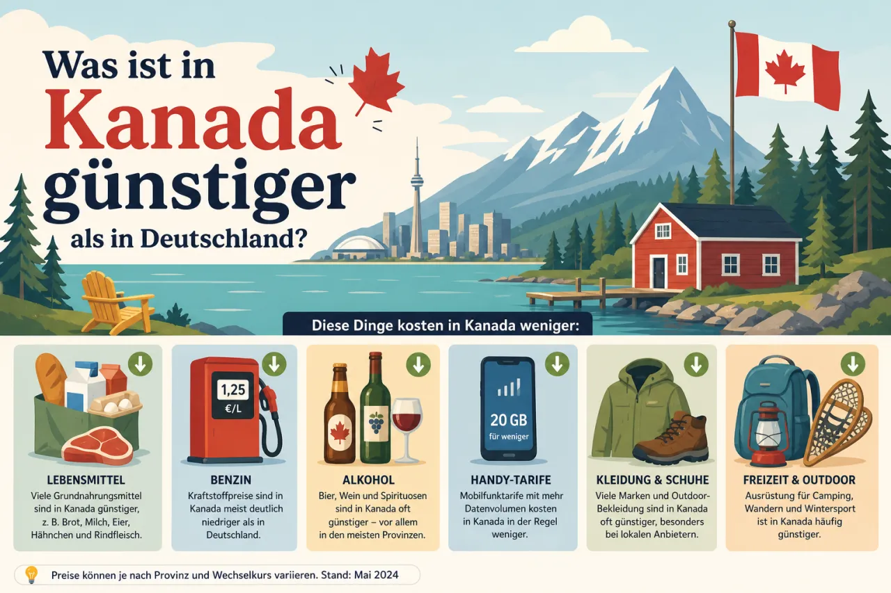 Was ist in Kanada günstiger als in Deutschland?