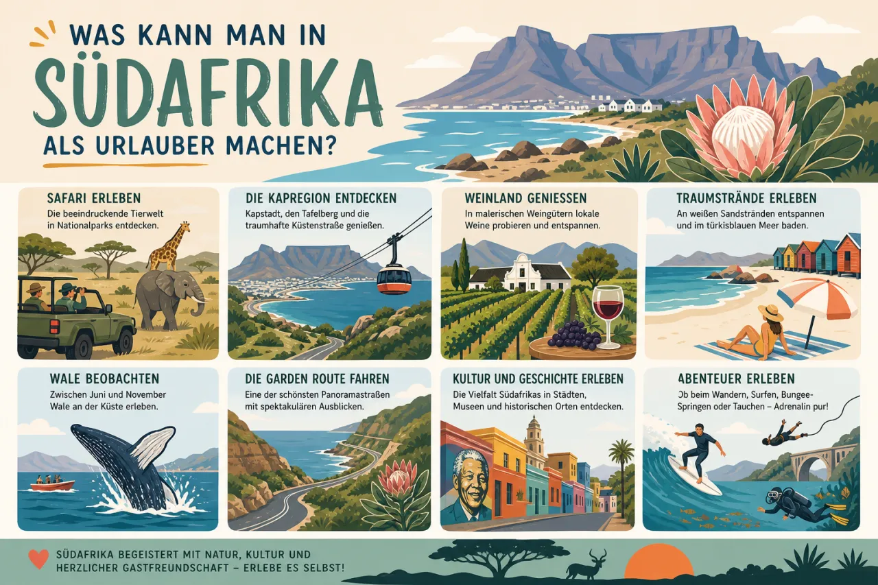 Was kann man in Südafrika als Urlauber machen?