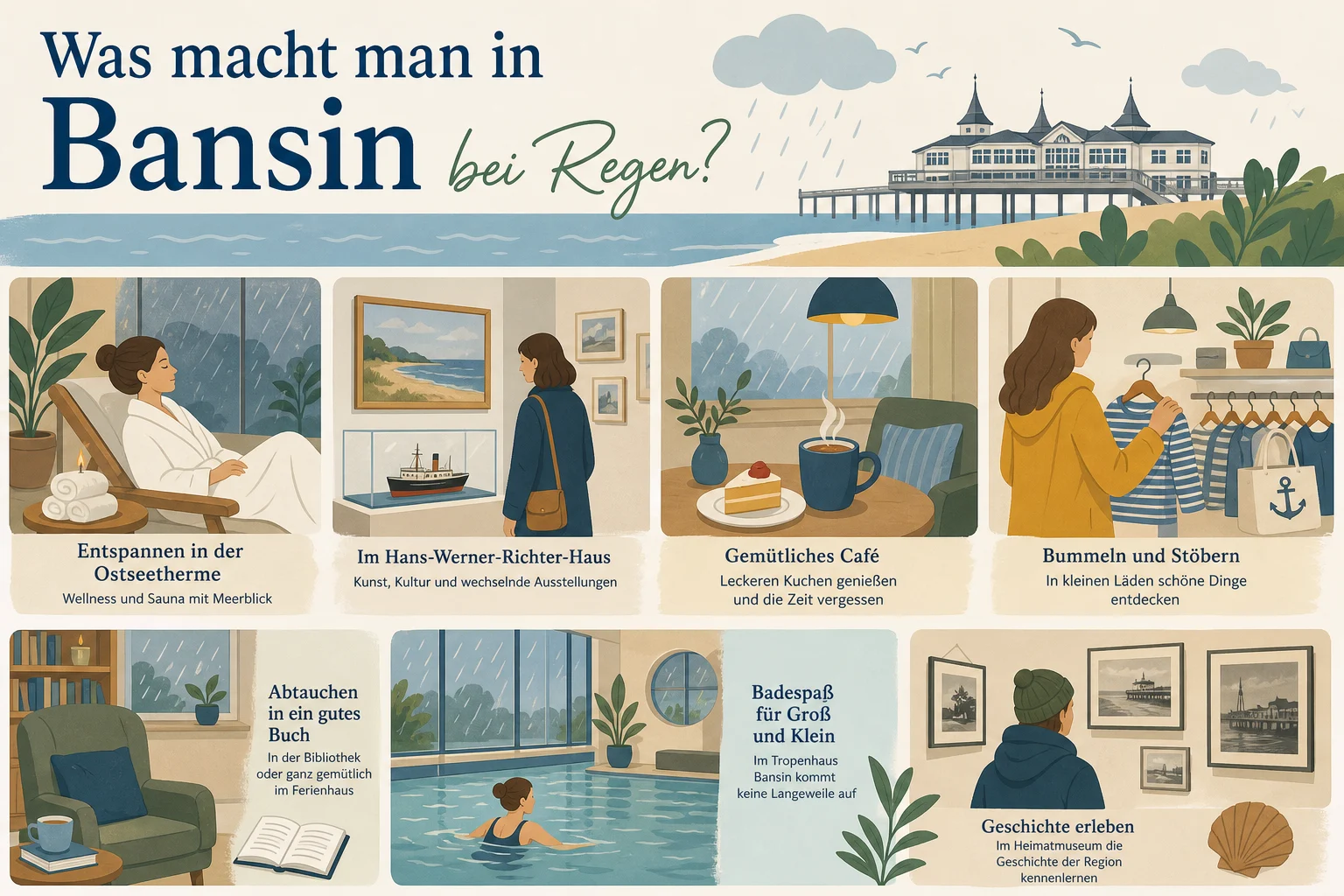 Was du in Bansin bei Regen machen kannst