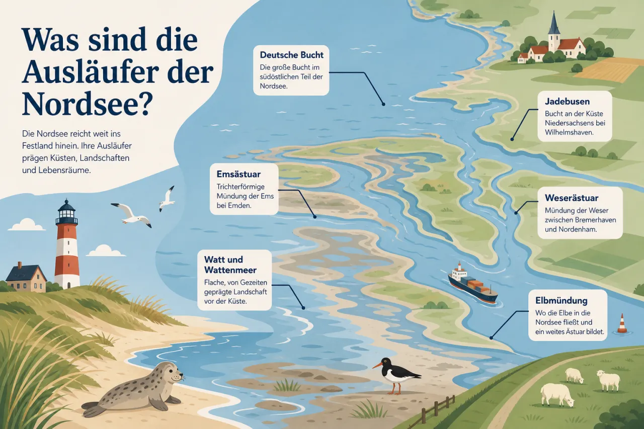 Was sind die Ausläufer der Nordsee?