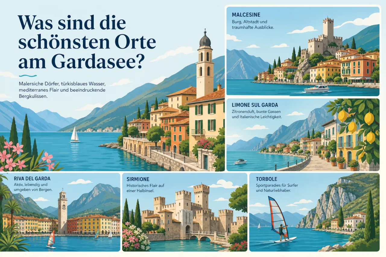 Was sind die schönsten Orte am Gardasee?