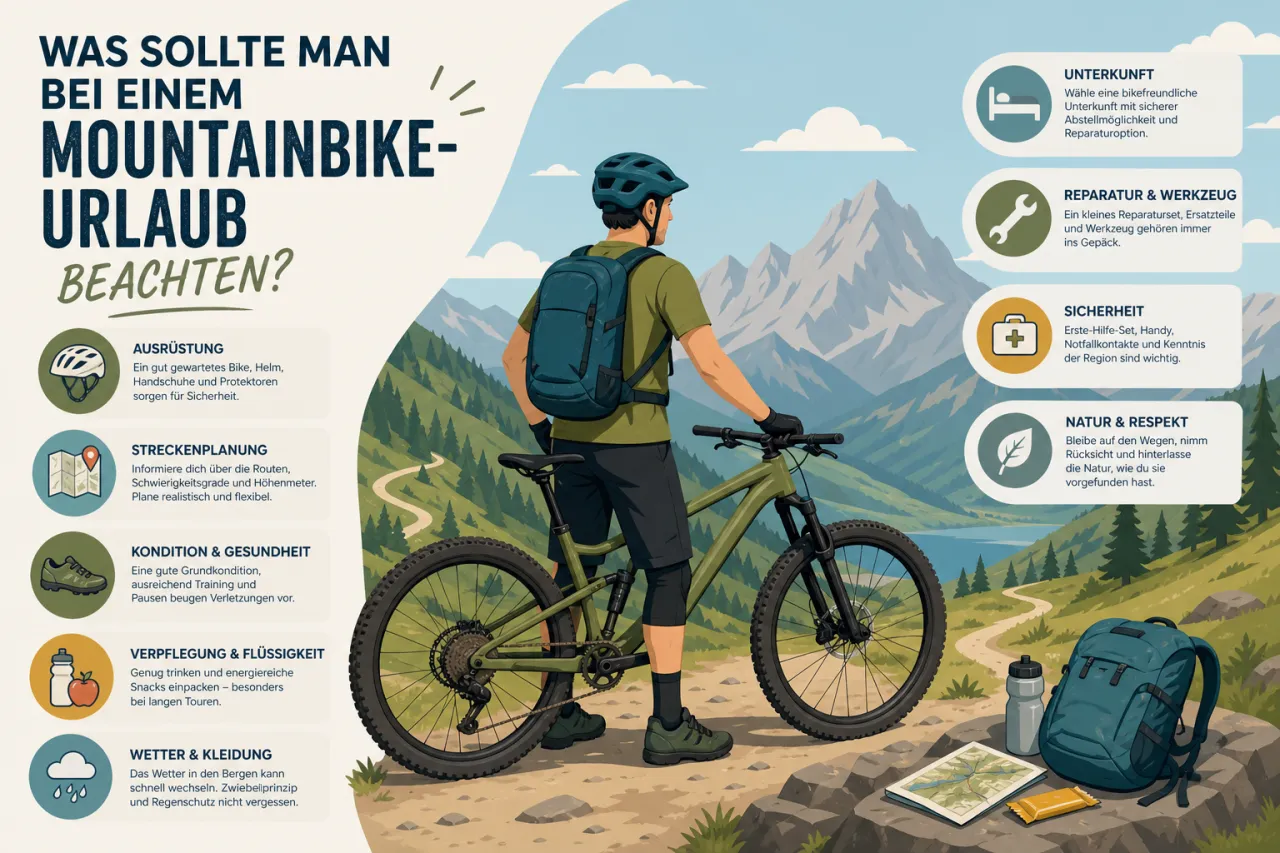 Was sollte man bei einem Mountainbike-Urlaub beachten?