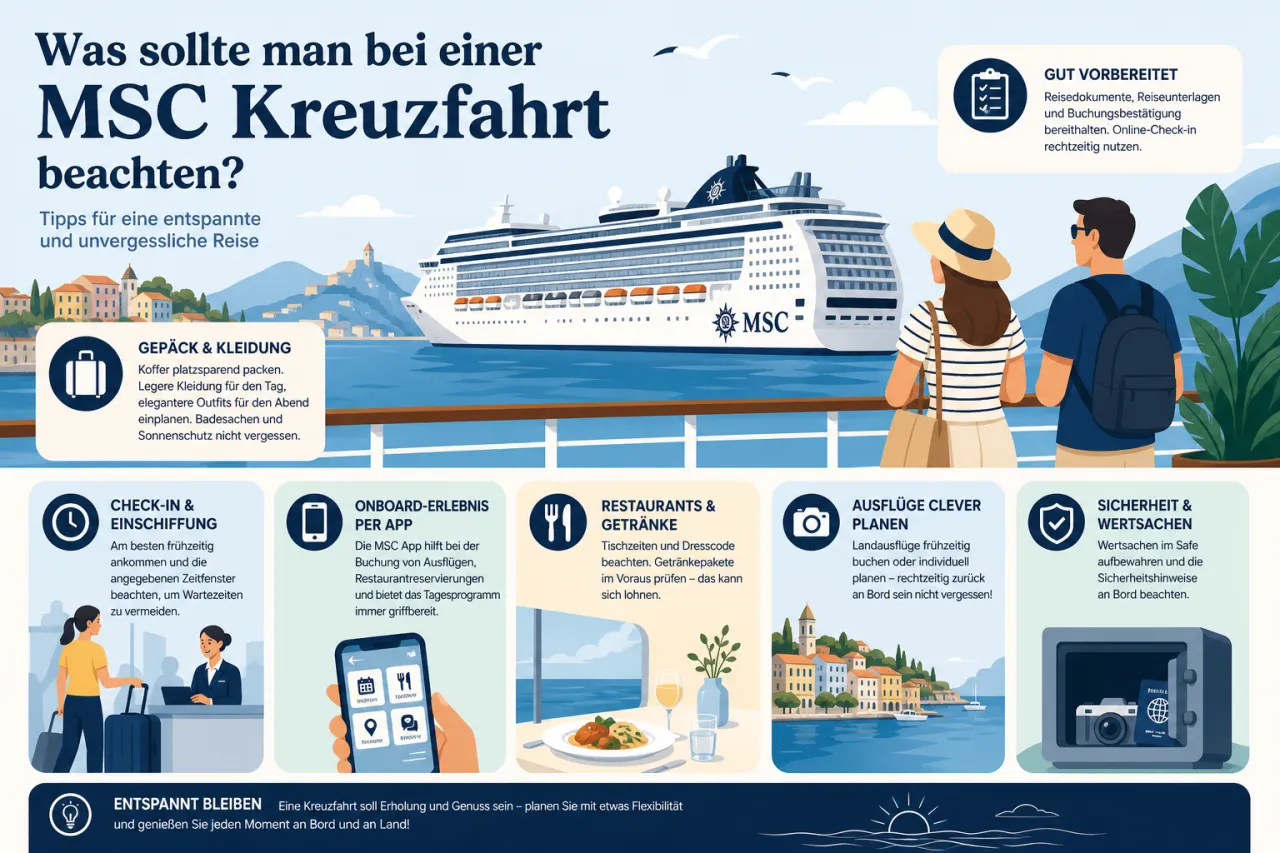 Was sollte man bei einer MSC Kreuzfahrt beachten?
