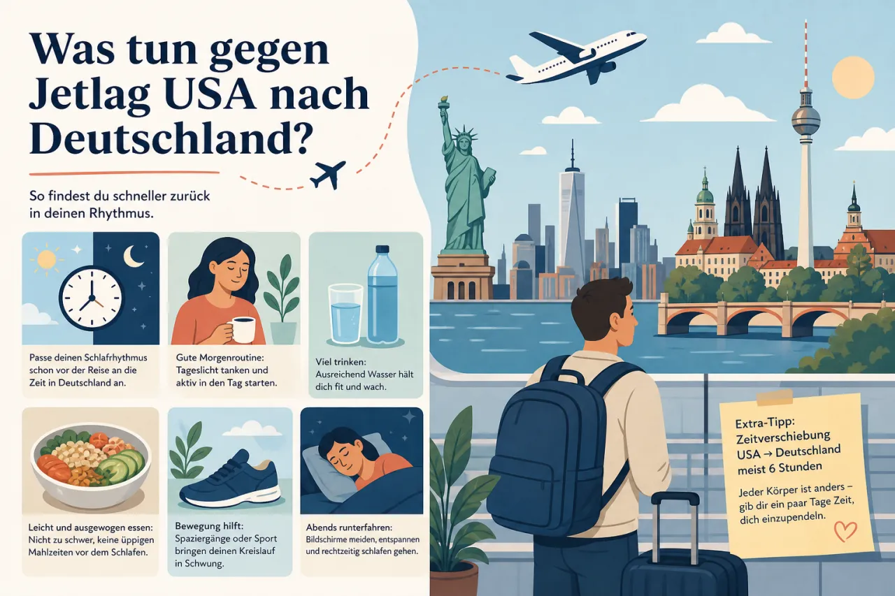 Was tun gegen Jetlag USA nach Deutschland?