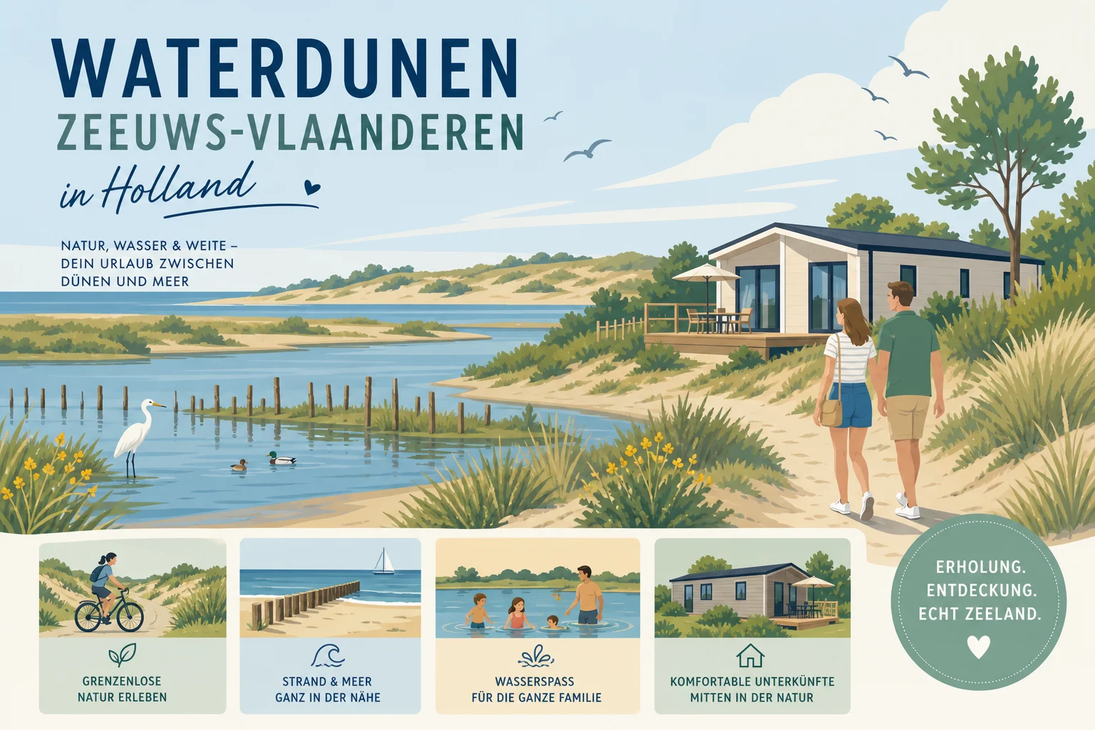 Waterdunen Zeeuws-Vlaanderen in Holland (Molecaten Park)