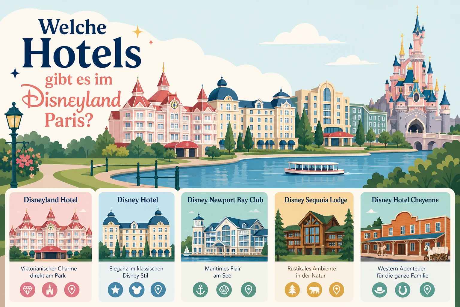 Welche Hotels gibt es im Disneyland Paris?