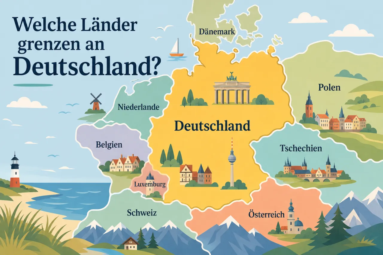 Welche Länder grenzen an Deutschland?