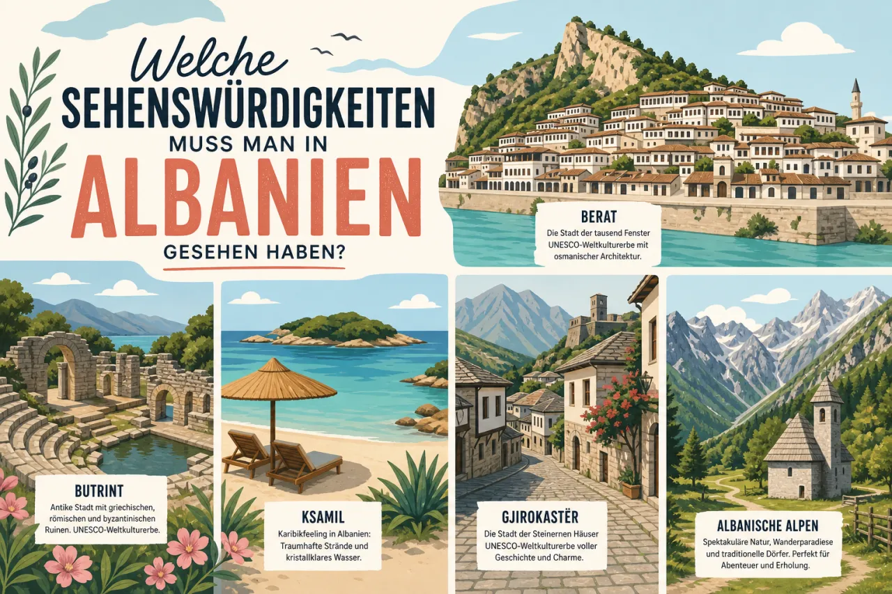 Welche Sehenswürdigkeiten musst du in Albanien gesehen haben?