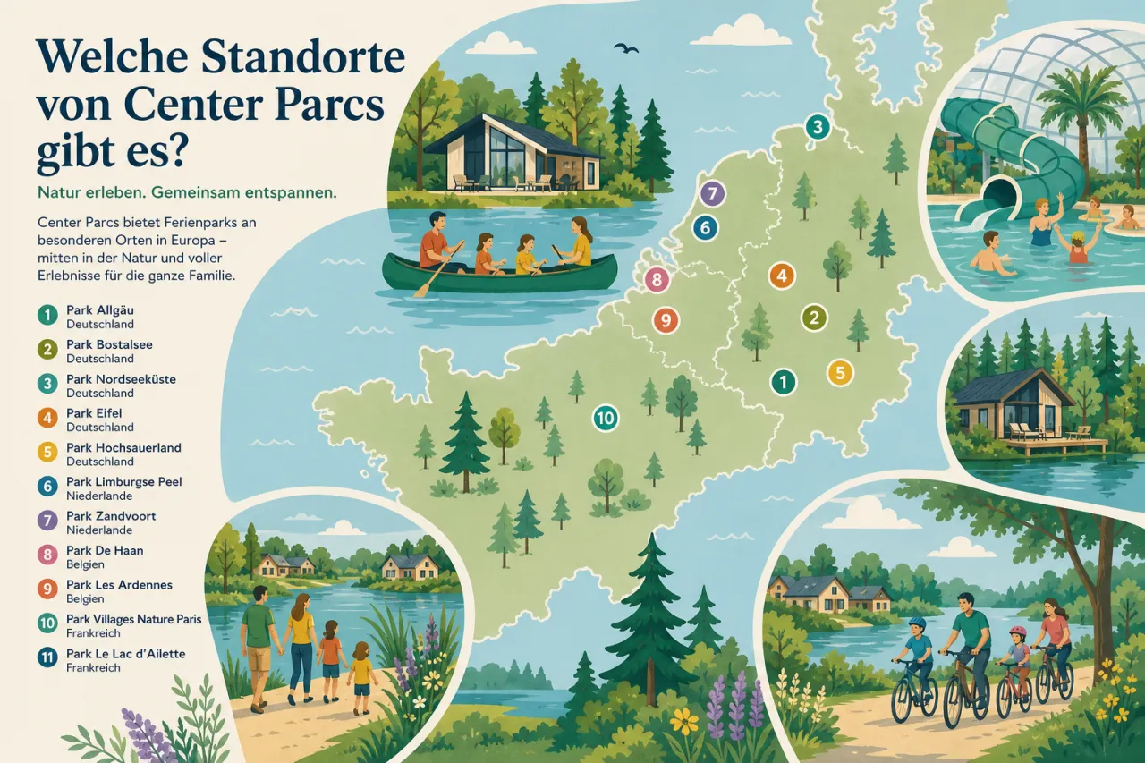 Welche Standorte von Center Parcs gibt es?