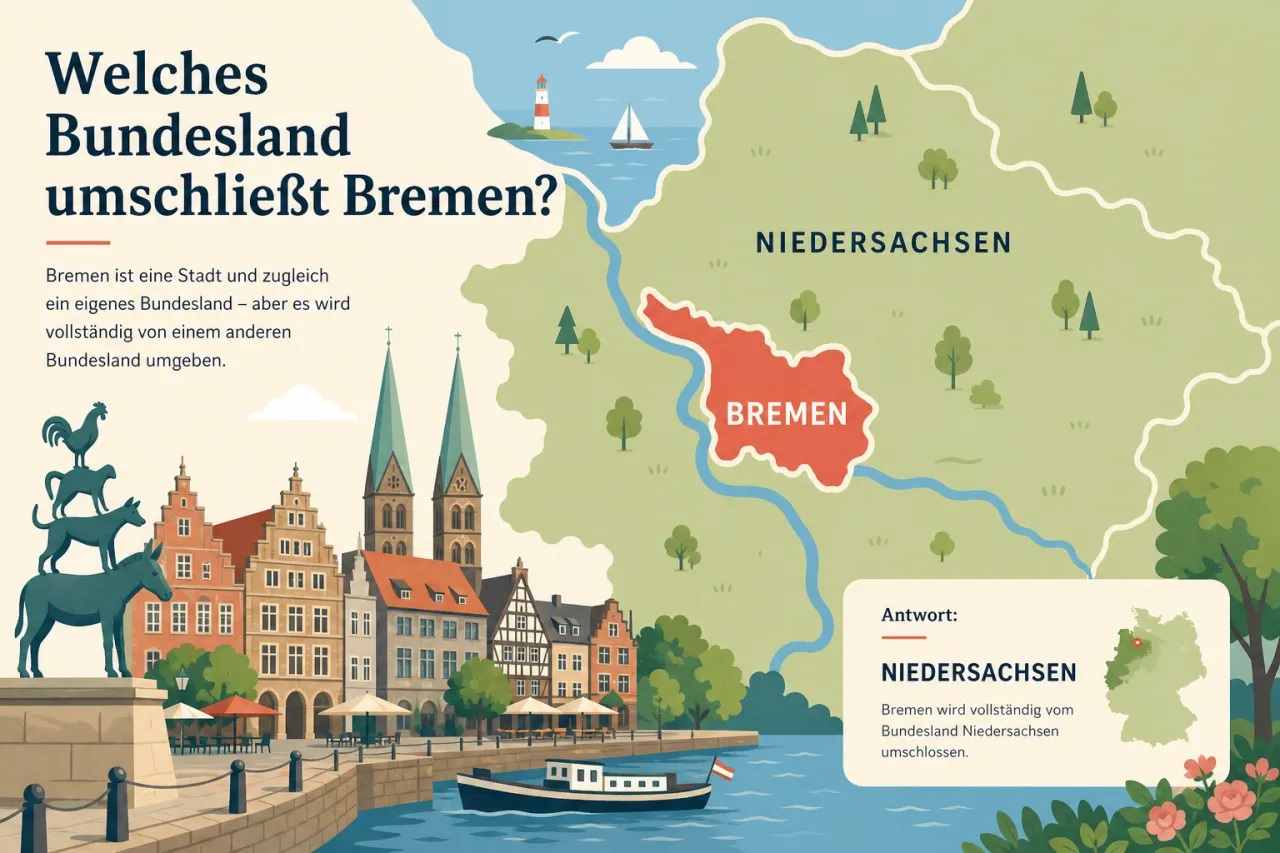 Welches Bundesland umschließt Bremen?