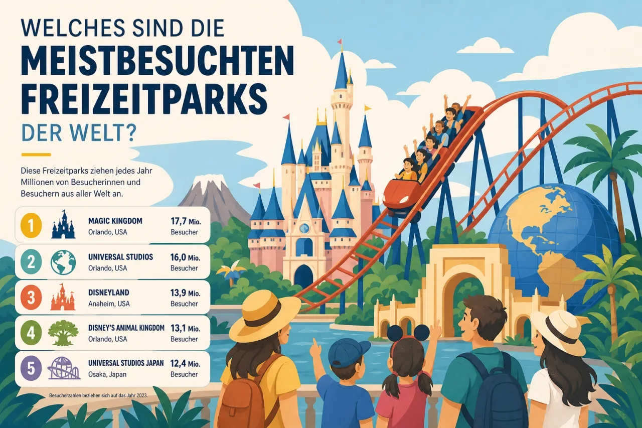 Welches sind die meistbesuchten Freizeitparks der Welt?