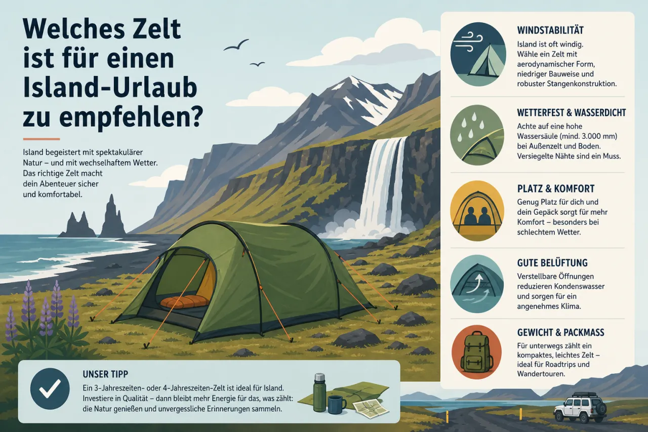 Welches Zelt ist für einen Island-Urlaub zu empfehlen?