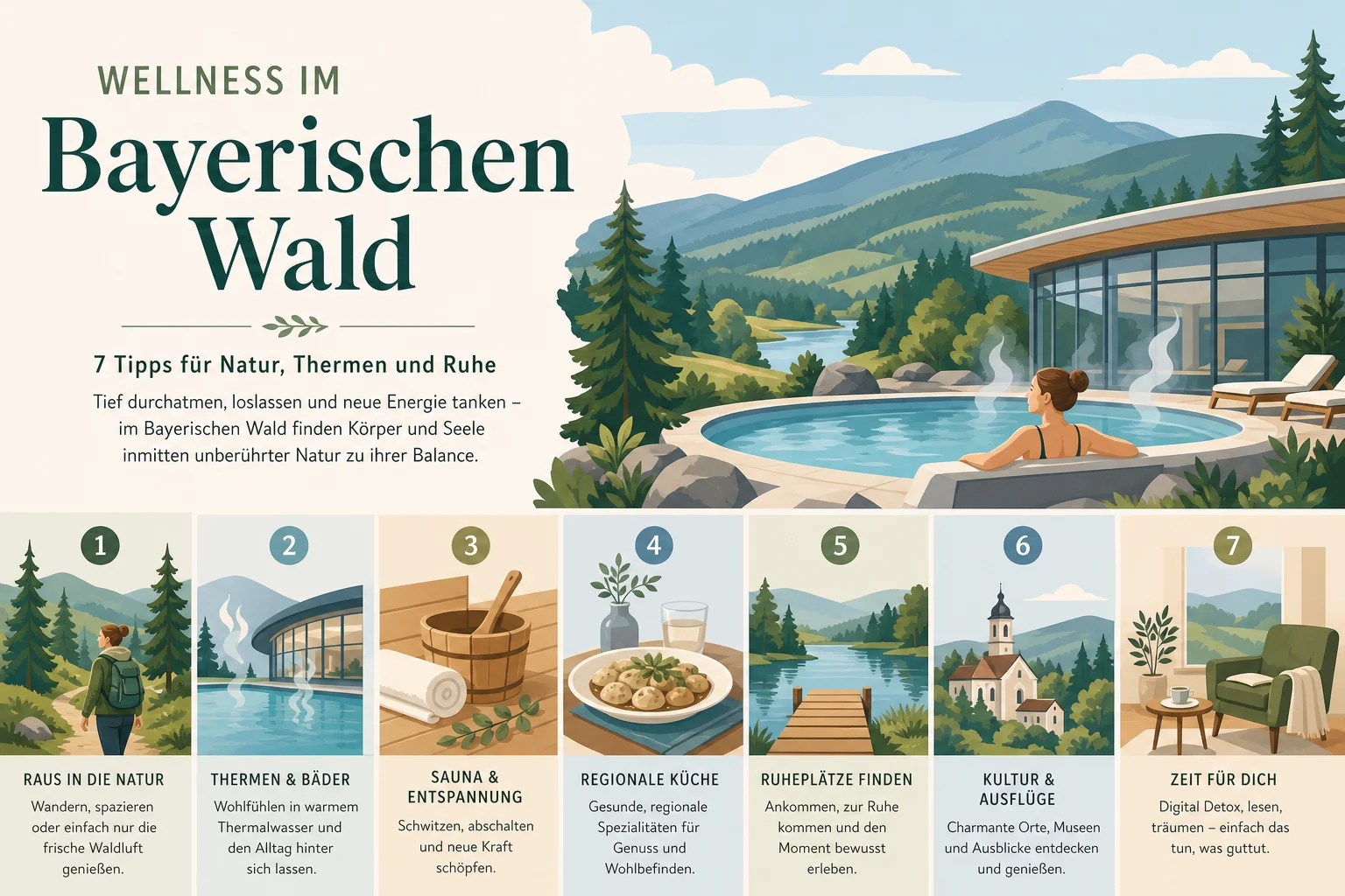 Wellness im Bayerischen Wald: 7 Tipps für Natur, Thermen und Ruhe