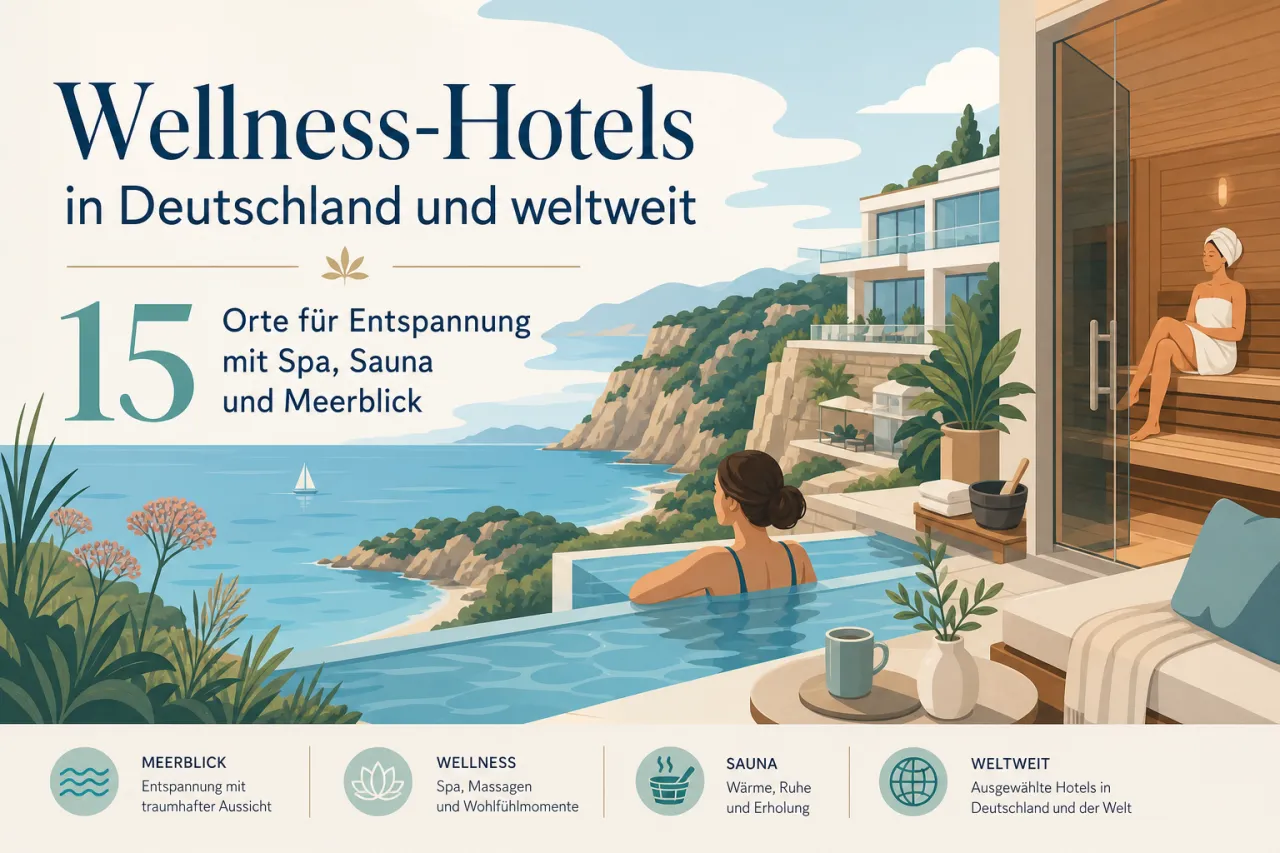 Wellness-Hotels in Deutschland und weltweit: 15 Orte für Entspannung mit Spa, Sauna und Meerblick