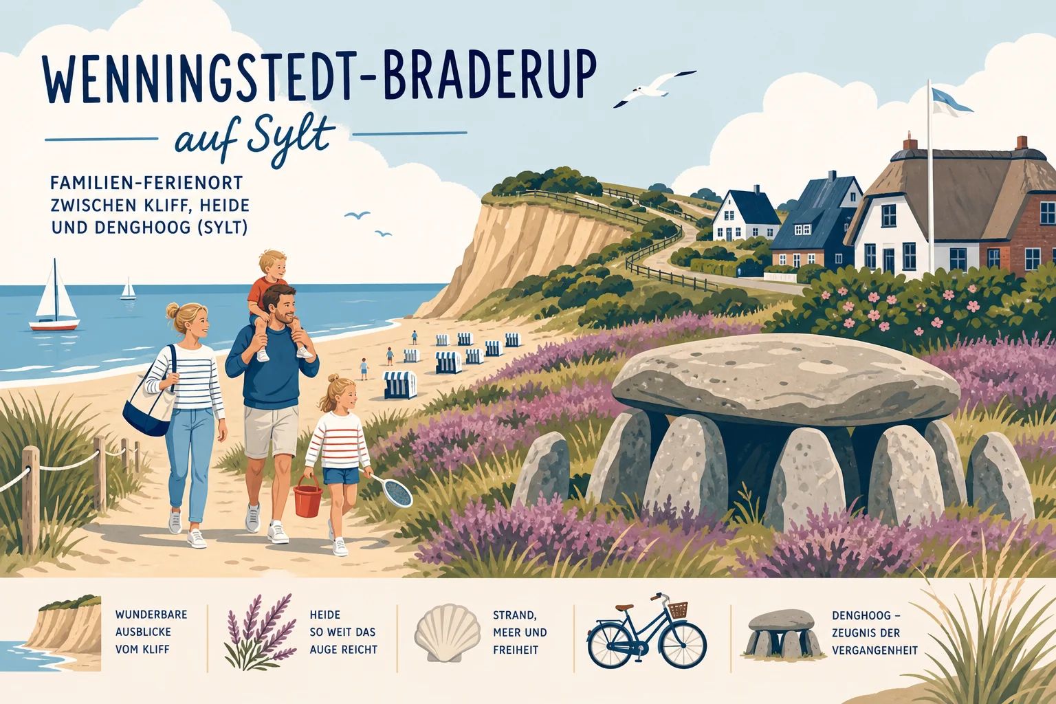 Wenningstedt-Braderup auf Sylt: Familien-Ferienort zwischen Kliff, Heide und Denghoog