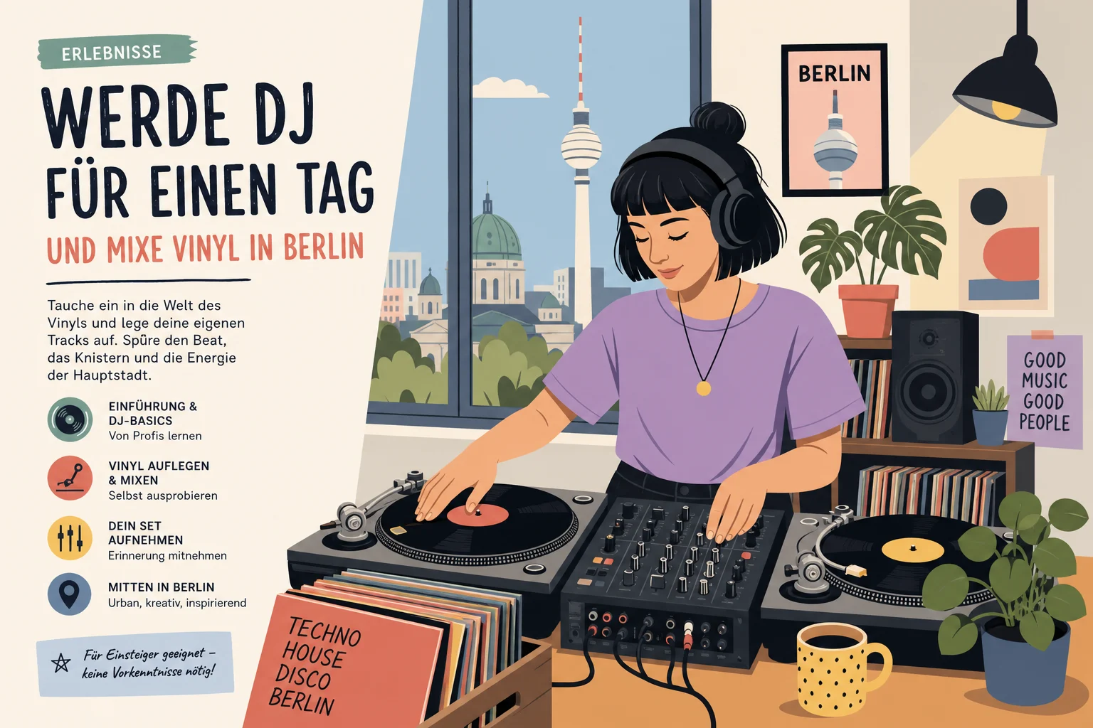 Werde DJ für einen Tag und mixe Vinyl in Berlin