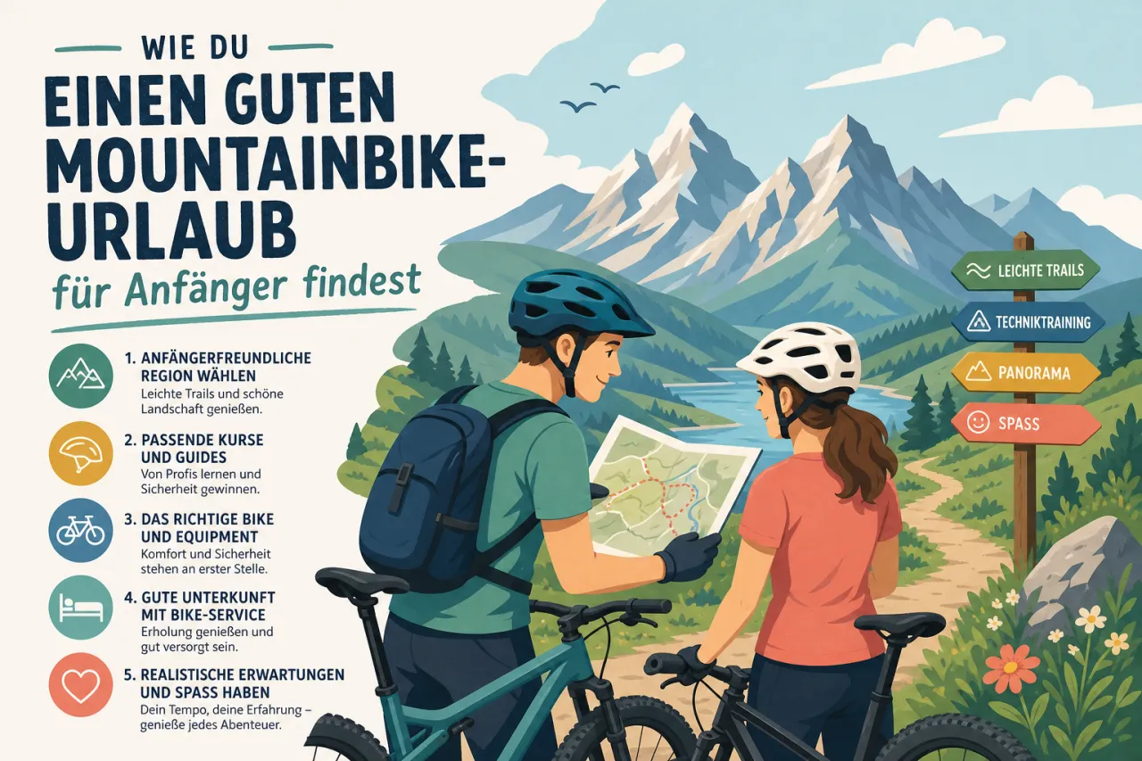 Wie du einen guten Mountainbike-Urlaub für Anfänger findest