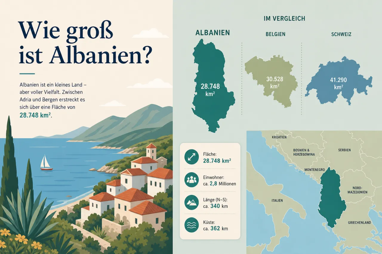 Wie groß ist Albanien?